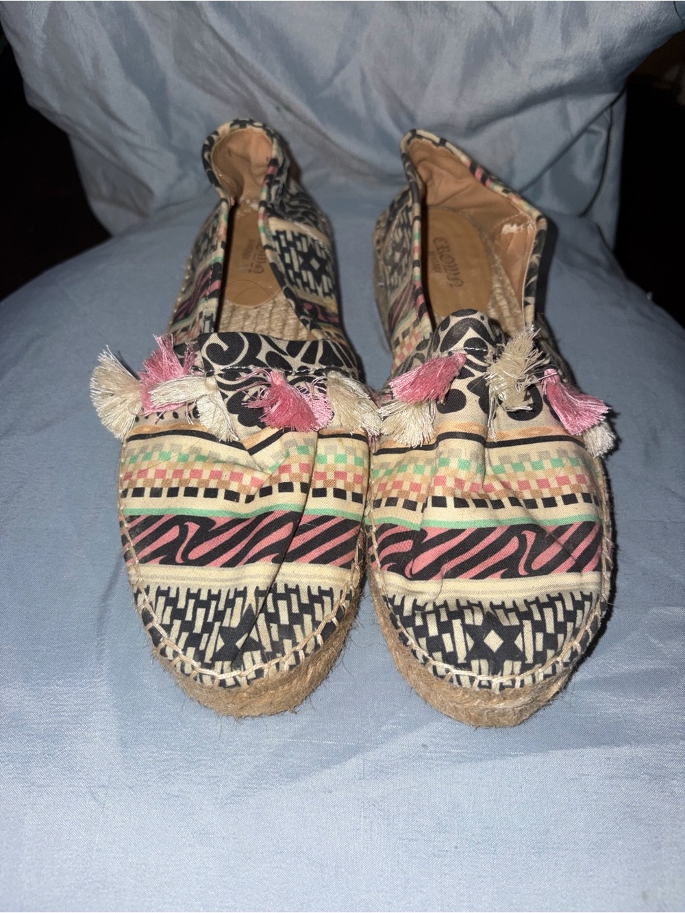 Crown vintage Multicolor Tassel Espadrille Flats size 7.5